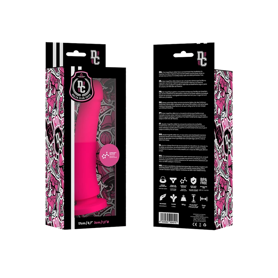 DELTA CLUB - TOYS DILDO MEDICO ROSA IN SILICONE 17 X 3 CM